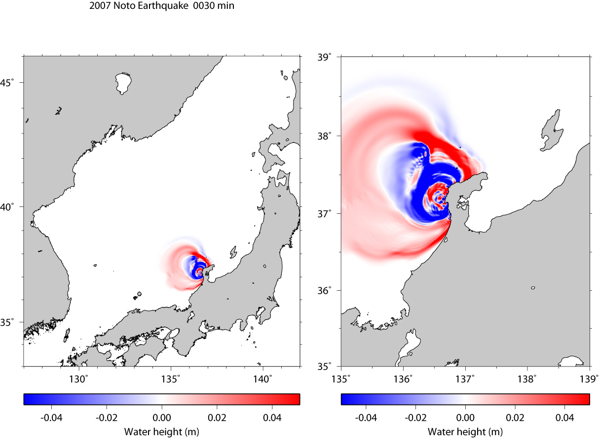 Fig.3 Tsunami propagation